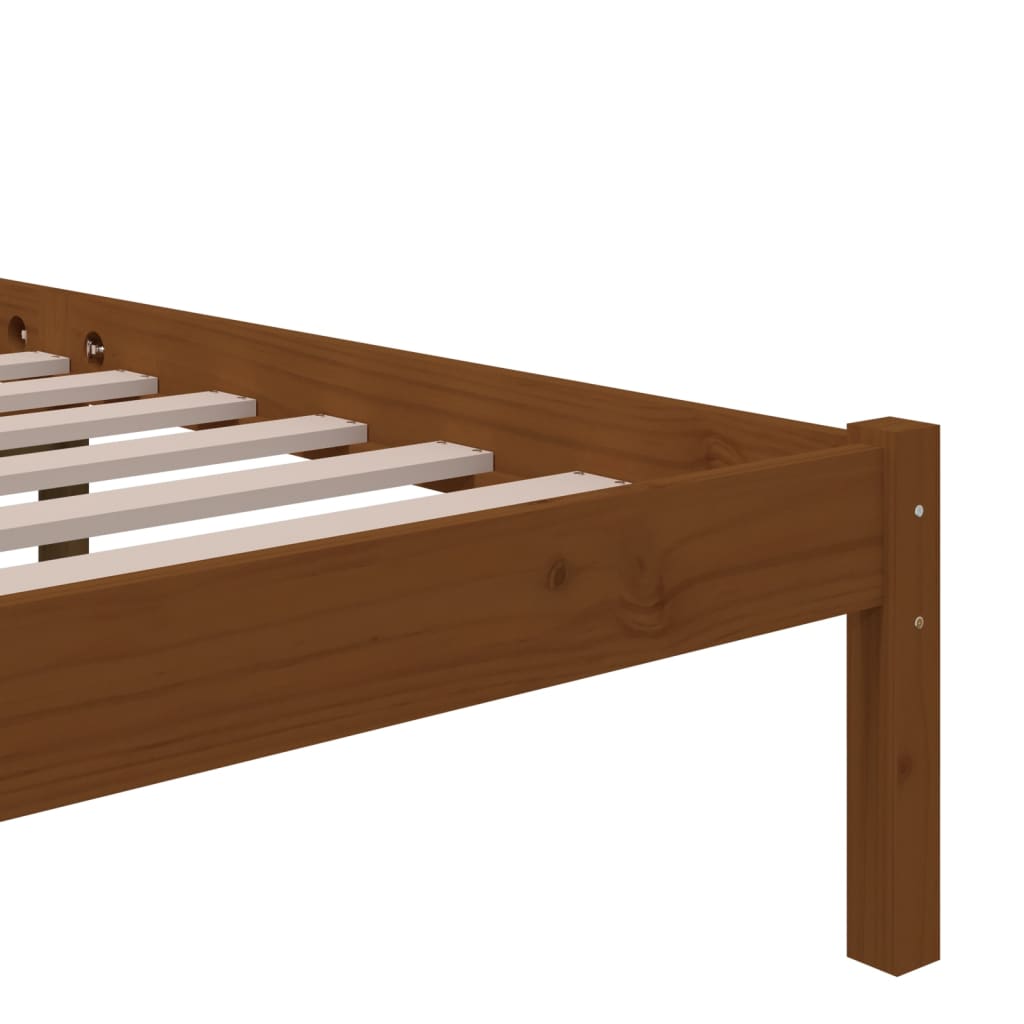 Sengeramme honningbrun heltre 100x200 cm