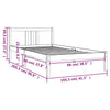 Sengeramme honningbrun heltre 100x200 cm