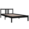 Sengeramme svart heltre 100x200 cm