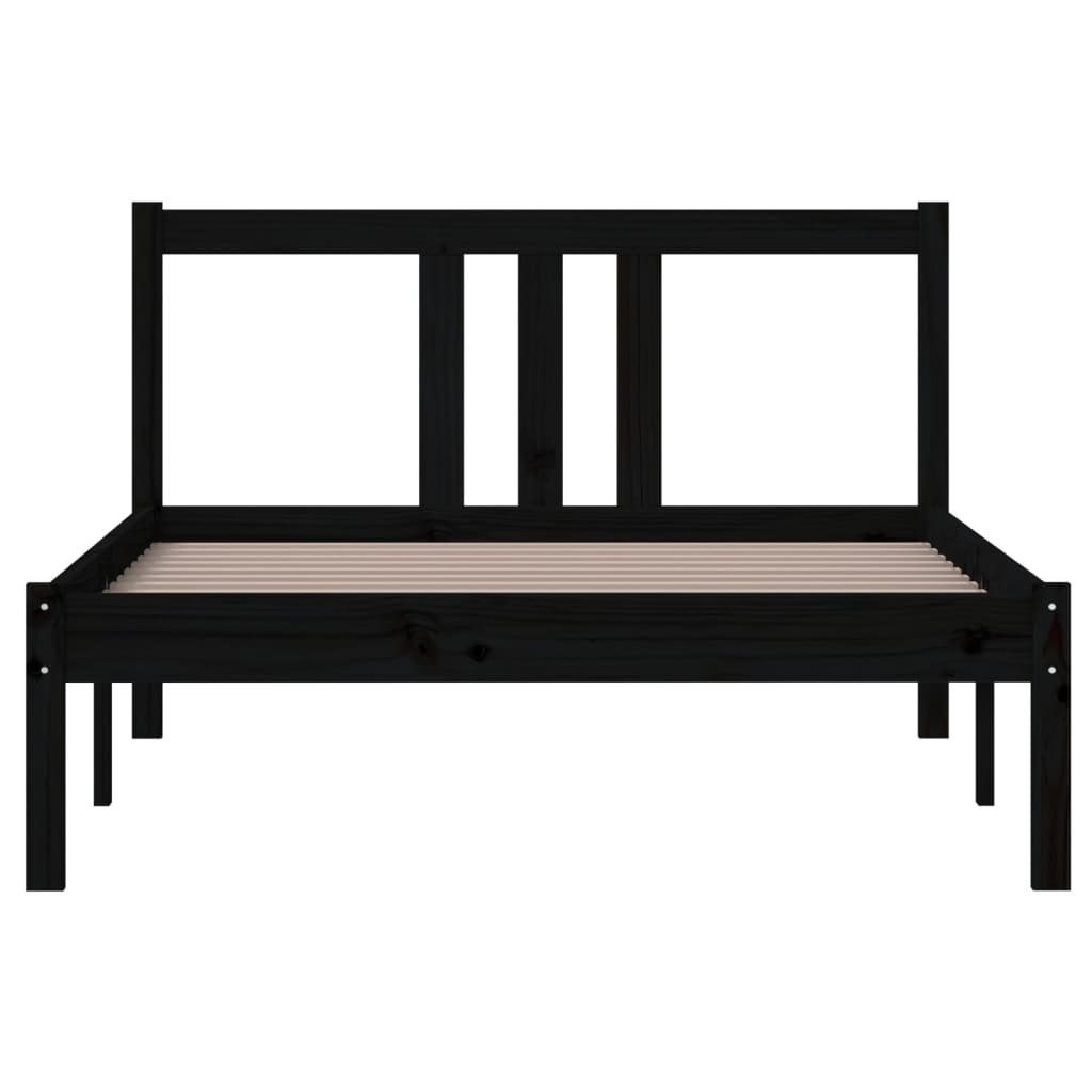 Sengeramme svart heltre 100x200 cm