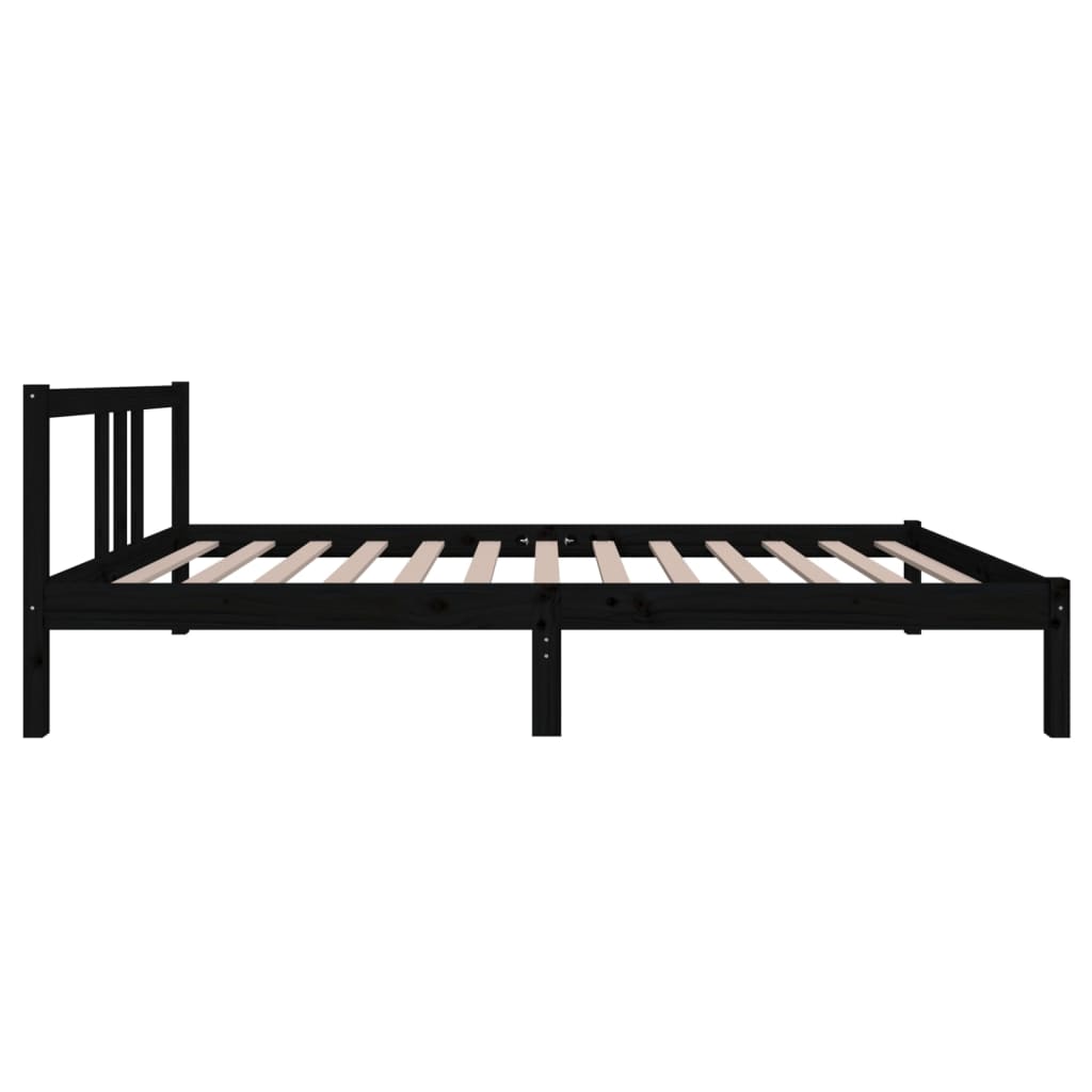 Sengeramme svart heltre 100x200 cm