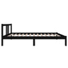 Sengeramme svart heltre 100x200 cm