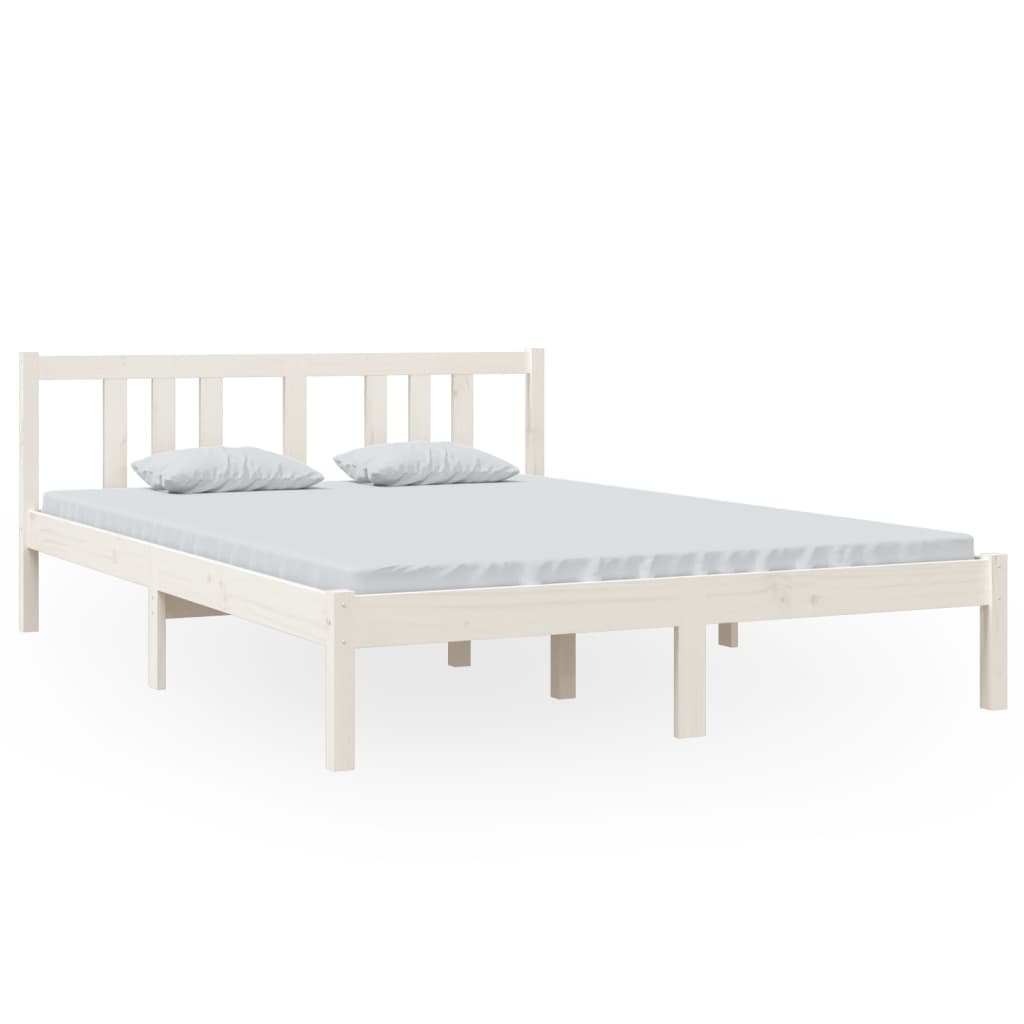 Sengeramme hvit heltre 140x200 cm