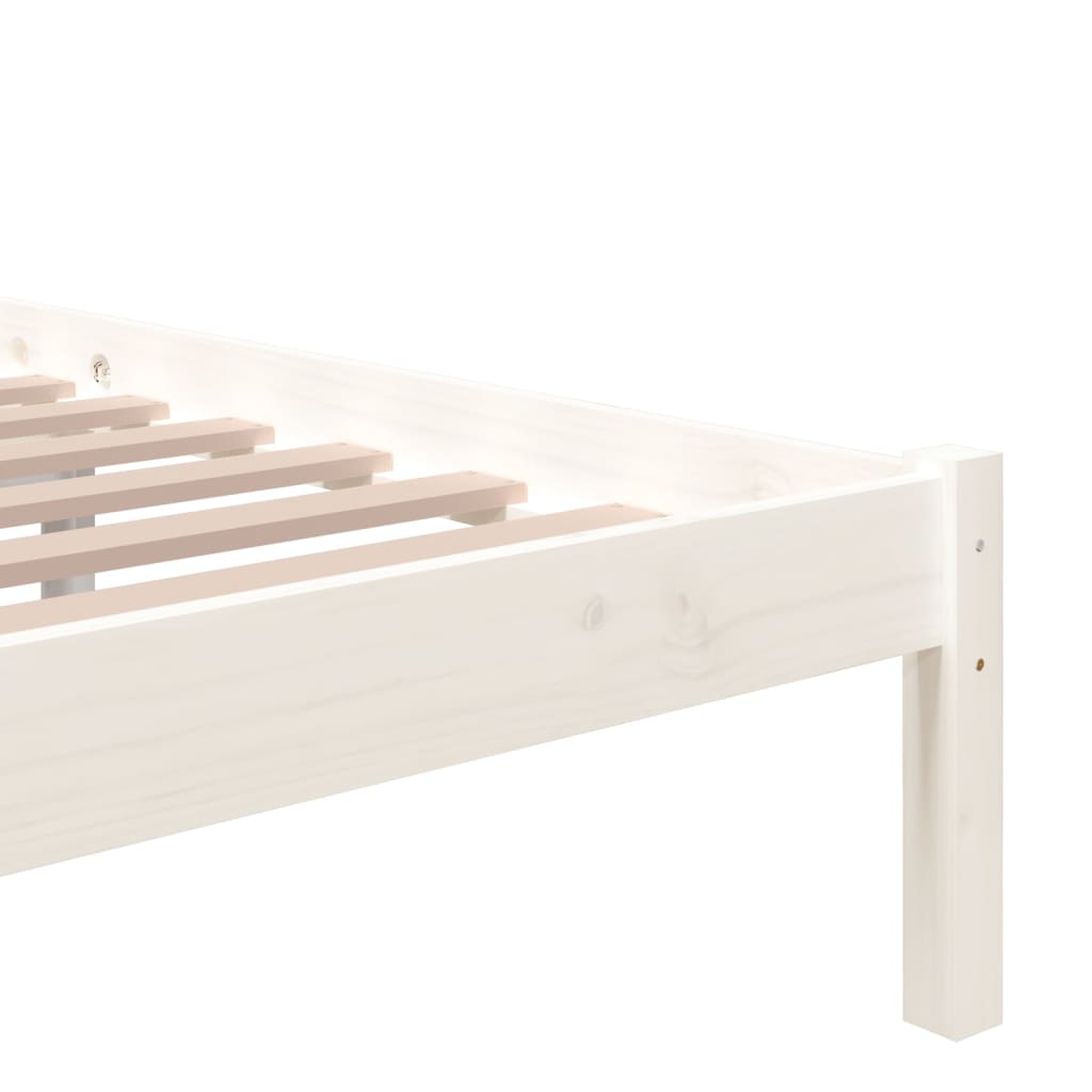 Sengeramme hvit heltre 140x200 cm