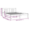 Sengeramme hvit heltre 140x200 cm