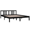 Sengeramme svart heltre 150x200 cm King Size