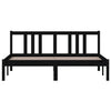 Sengeramme svart heltre 150x200 cm King Size
