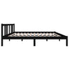 Sengeramme svart heltre 150x200 cm King Size