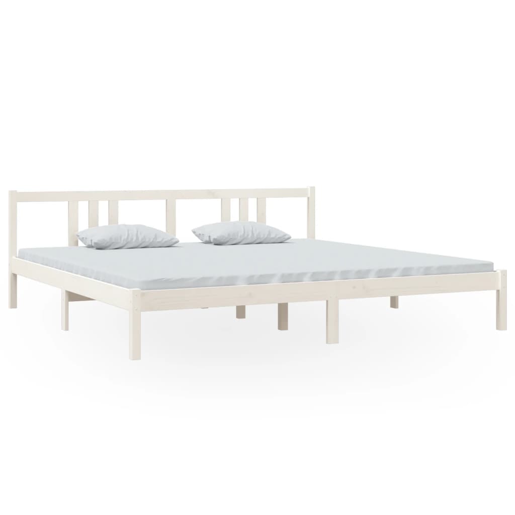 Sengeramme hvit heltre 200x200 cm