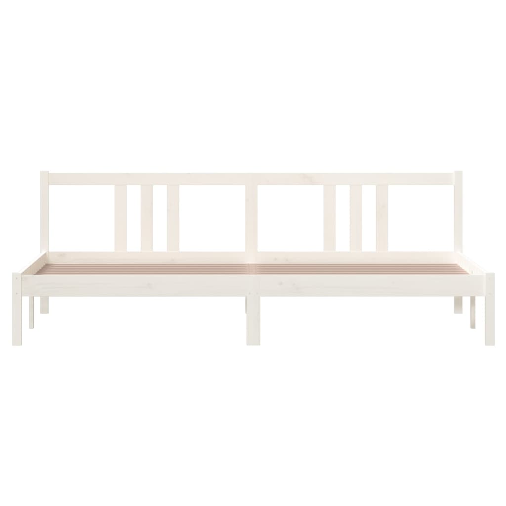 Sengeramme hvit heltre 200x200 cm