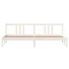 Sengeramme hvit heltre 200x200 cm