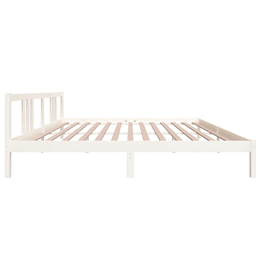 Sengeramme hvit heltre 200x200 cm