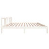 Sengeramme hvit heltre 200x200 cm