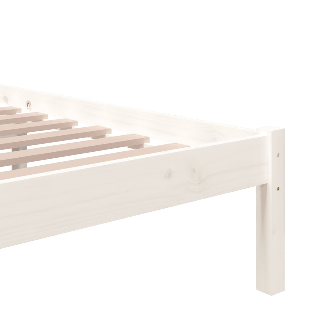 Sengeramme hvit heltre 200x200 cm
