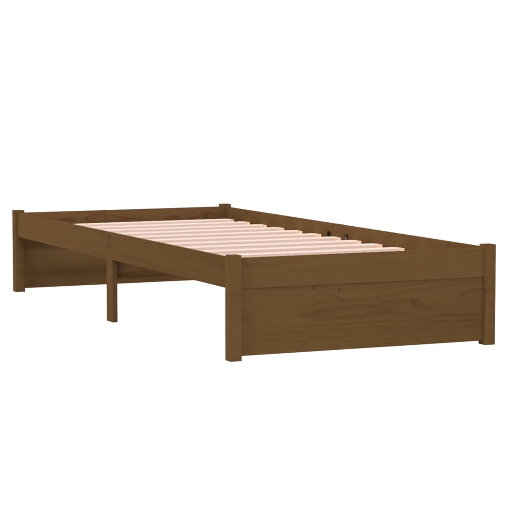 Sengeramme honningbrun heltre 75x190 cm Small Single