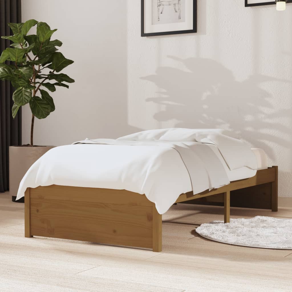Sengeramme honningbrun heltre 75x190 cm Small Single
