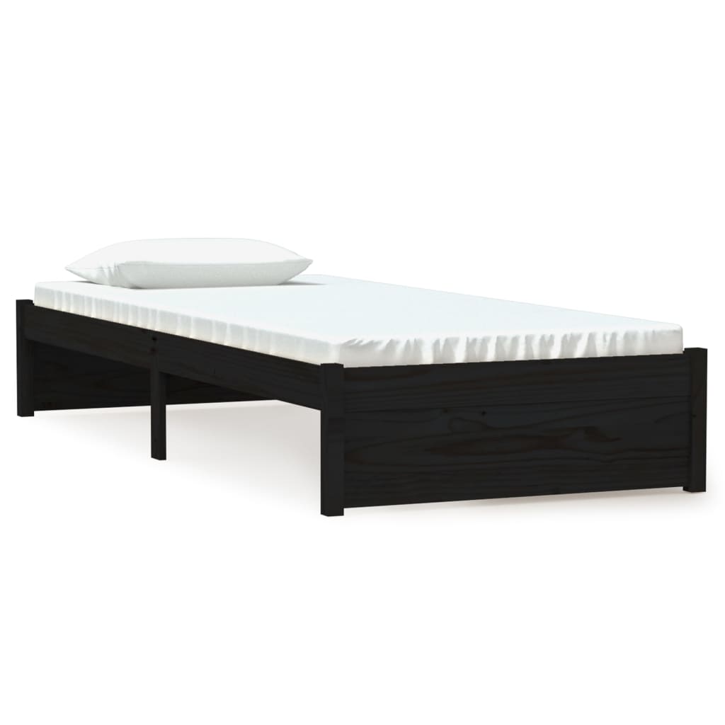 Sengeramme svart heltre 75x190 cm Small Single