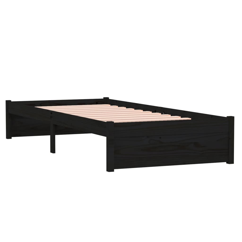 Sengeramme svart heltre 75x190 cm Small Single