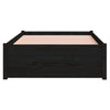 Sengeramme svart heltre 75x190 cm Small Single