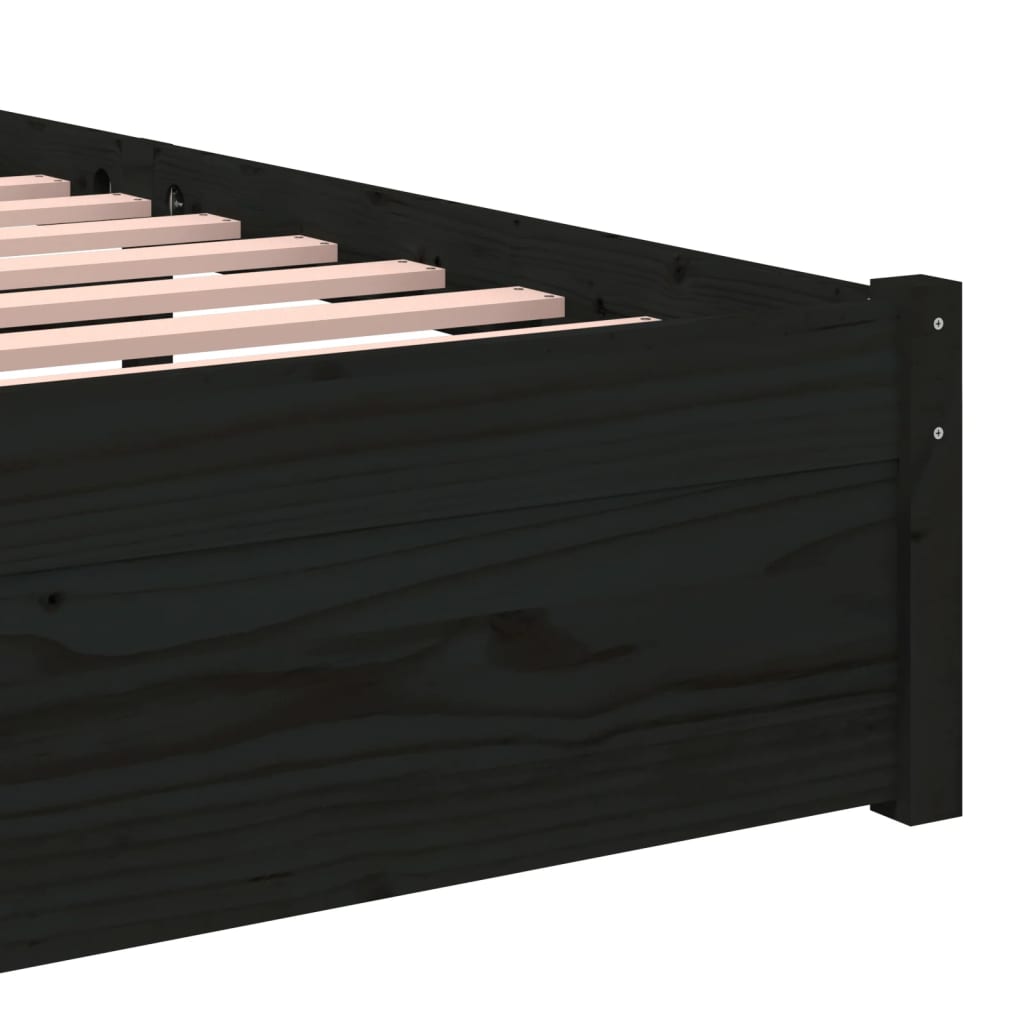 Sengeramme svart heltre 75x190 cm Small Single