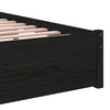 Sengeramme svart heltre 75x190 cm Small Single
