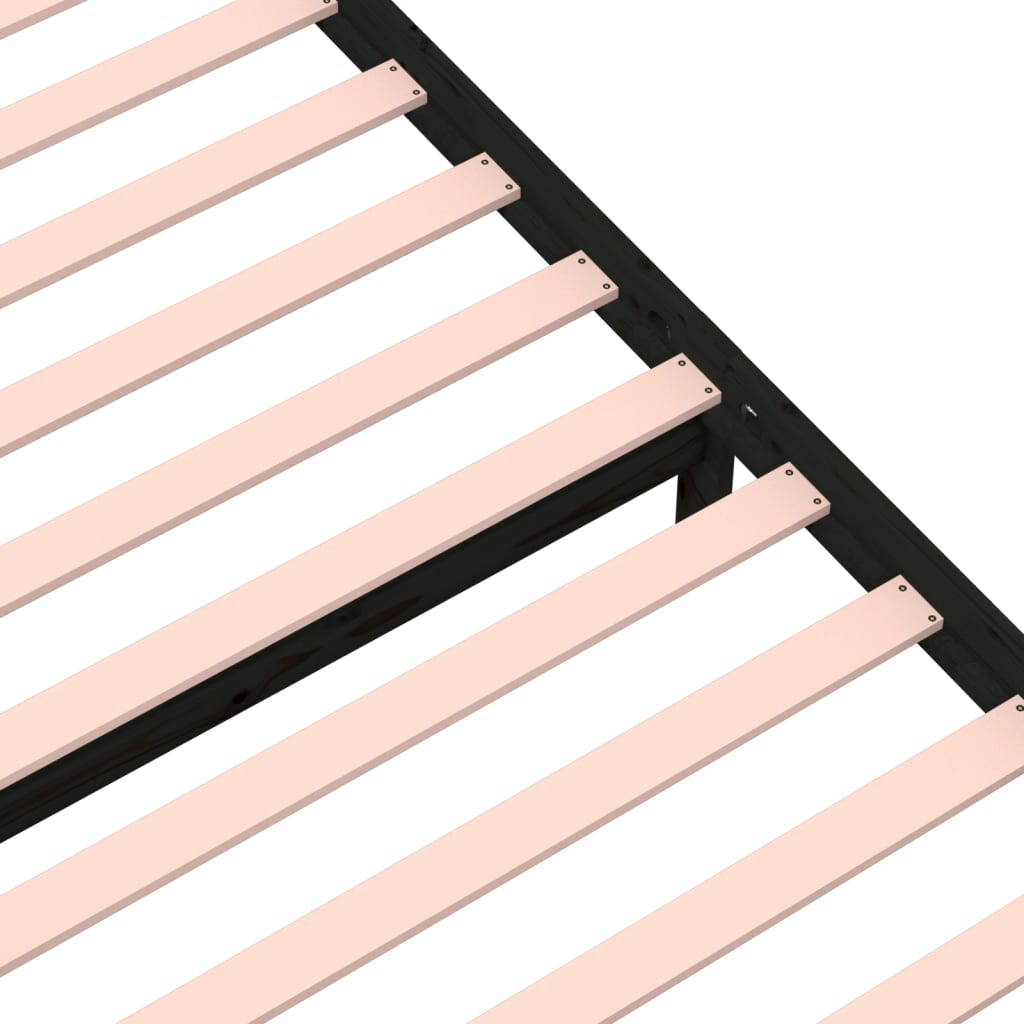 Sengeramme svart heltre 75x190 cm Small Single