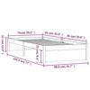 Sengeramme svart heltre 75x190 cm Small Single
