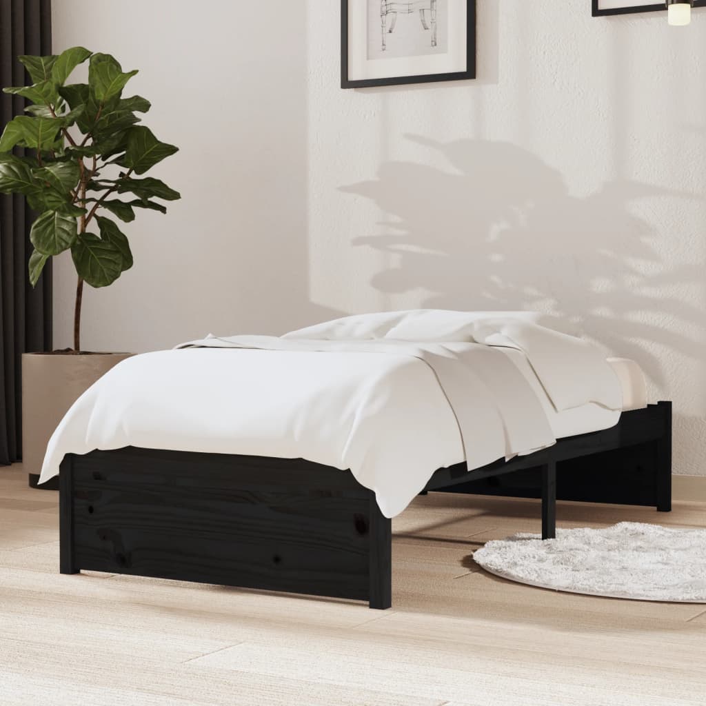 Sengeramme svart heltre 75x190 cm Small Single