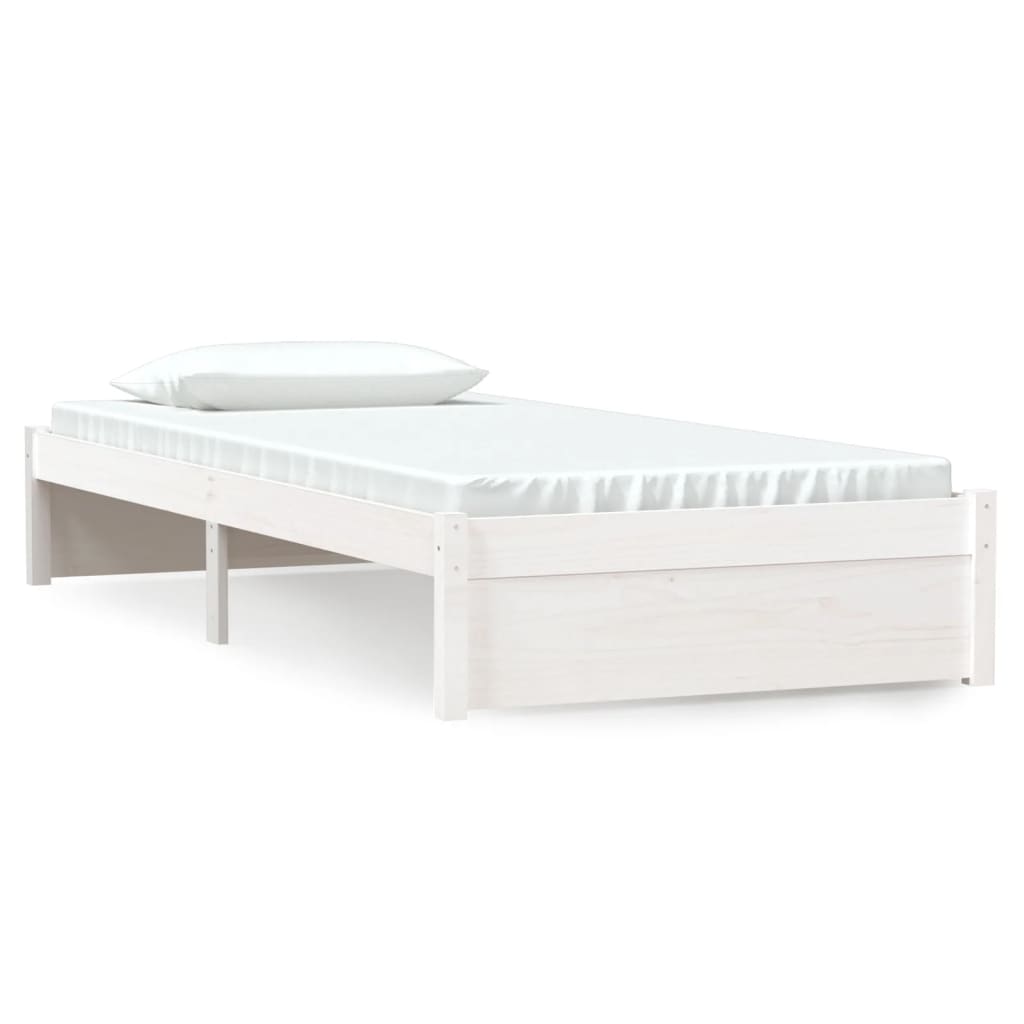 Sengeramme hvit heltre 90x190 cm Single