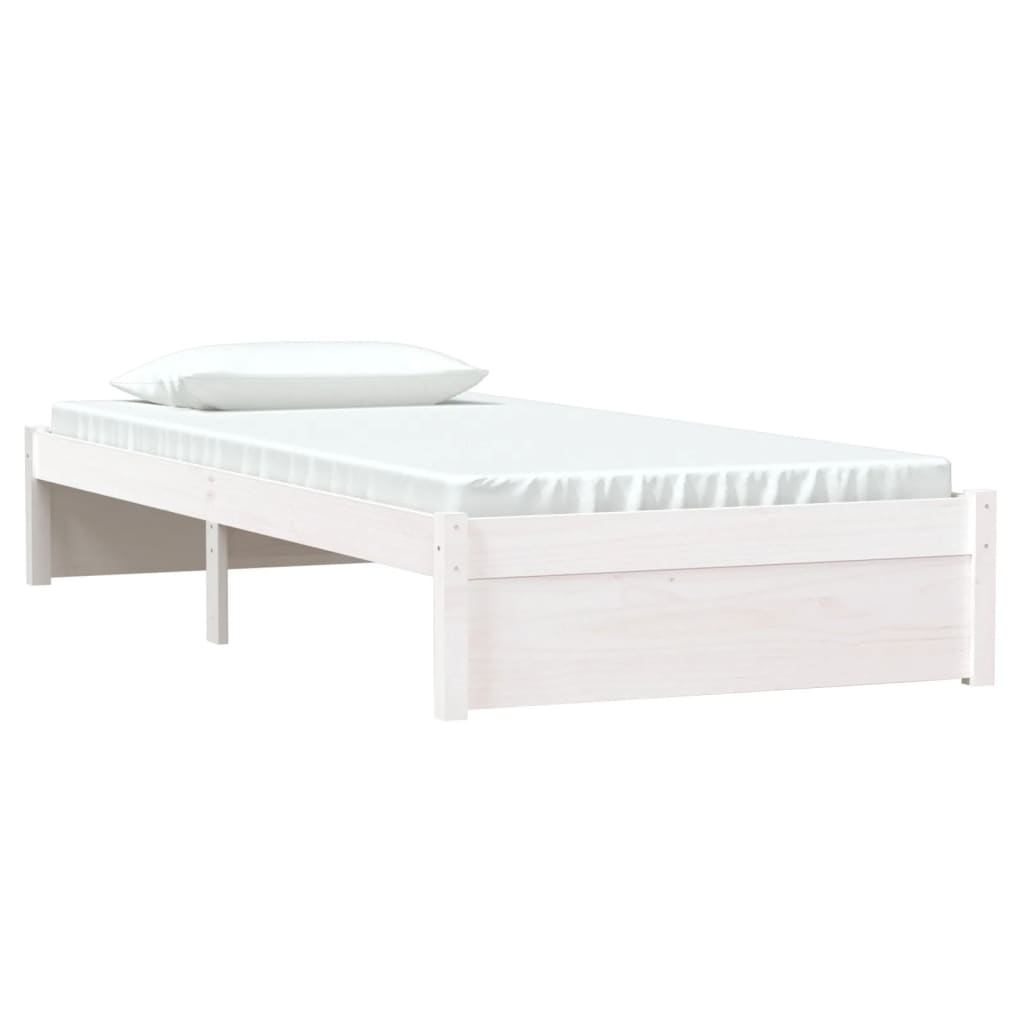 Sengeramme hvit heltre 90x190 cm Single