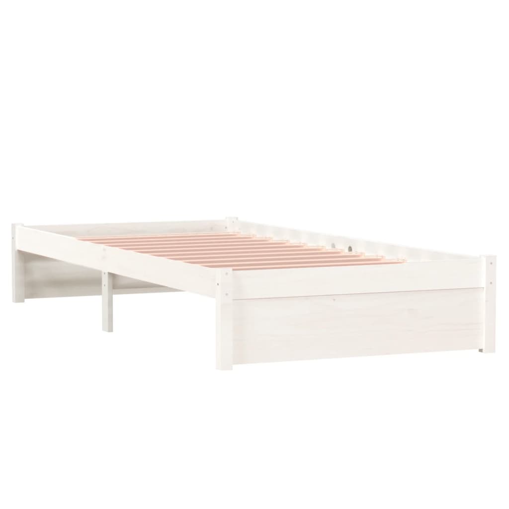 Sengeramme hvit heltre 90x190 cm Single