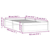 Sengeramme hvit heltre 90x190 cm Single
