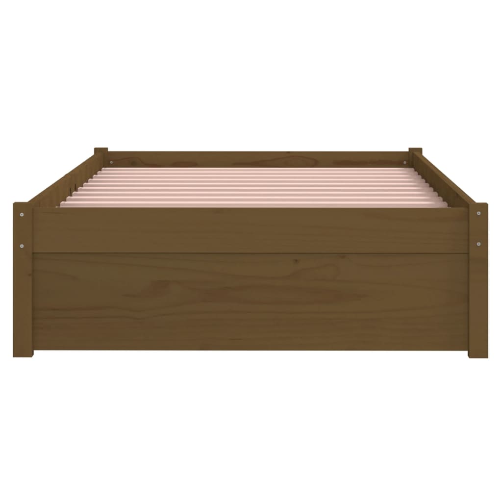 Sengeramme honningbrun heltre 90x190 cm Single