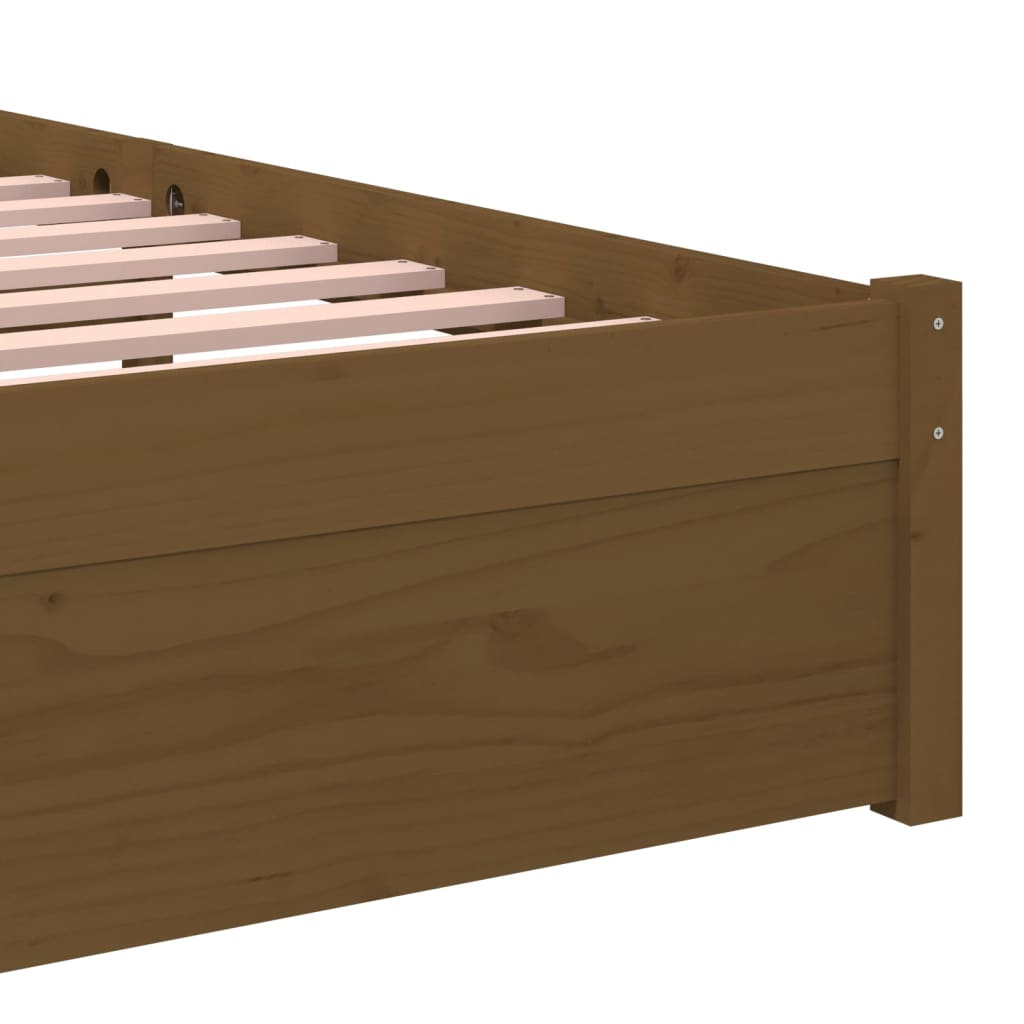 Sengeramme honningbrun heltre 90x190 cm Single
