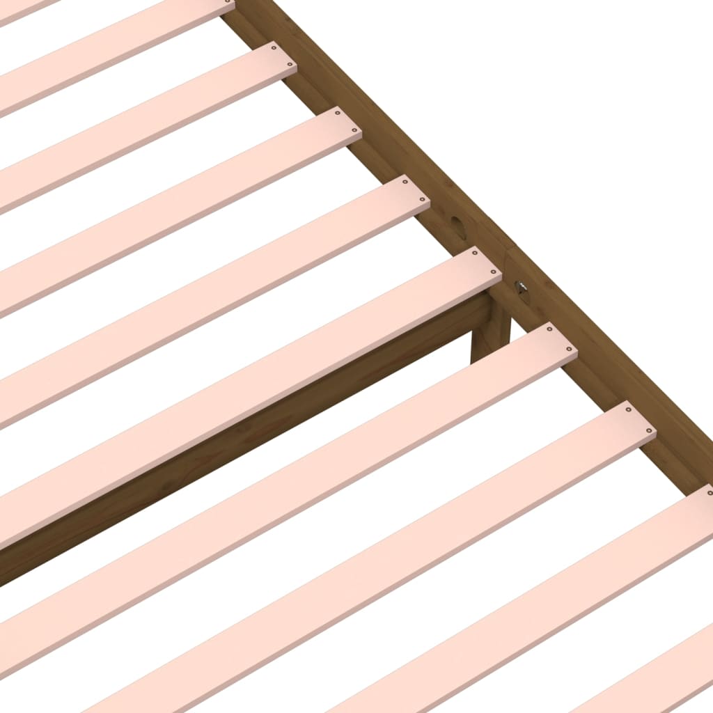 Sengeramme honningbrun heltre 90x190 cm Single
