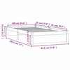 Sengeramme honningbrun heltre 90x190 cm Single