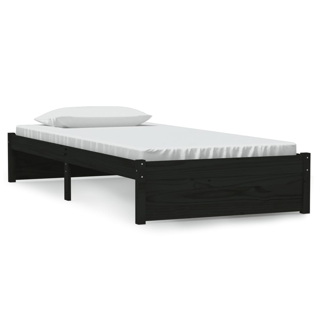 Sengeramme svart heltre 90x190 cm Single