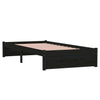 Sengeramme svart heltre 90x190 cm Single
