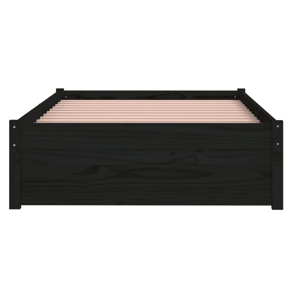 Sengeramme svart heltre 90x190 cm Single