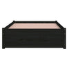 Sengeramme svart heltre 90x190 cm Single