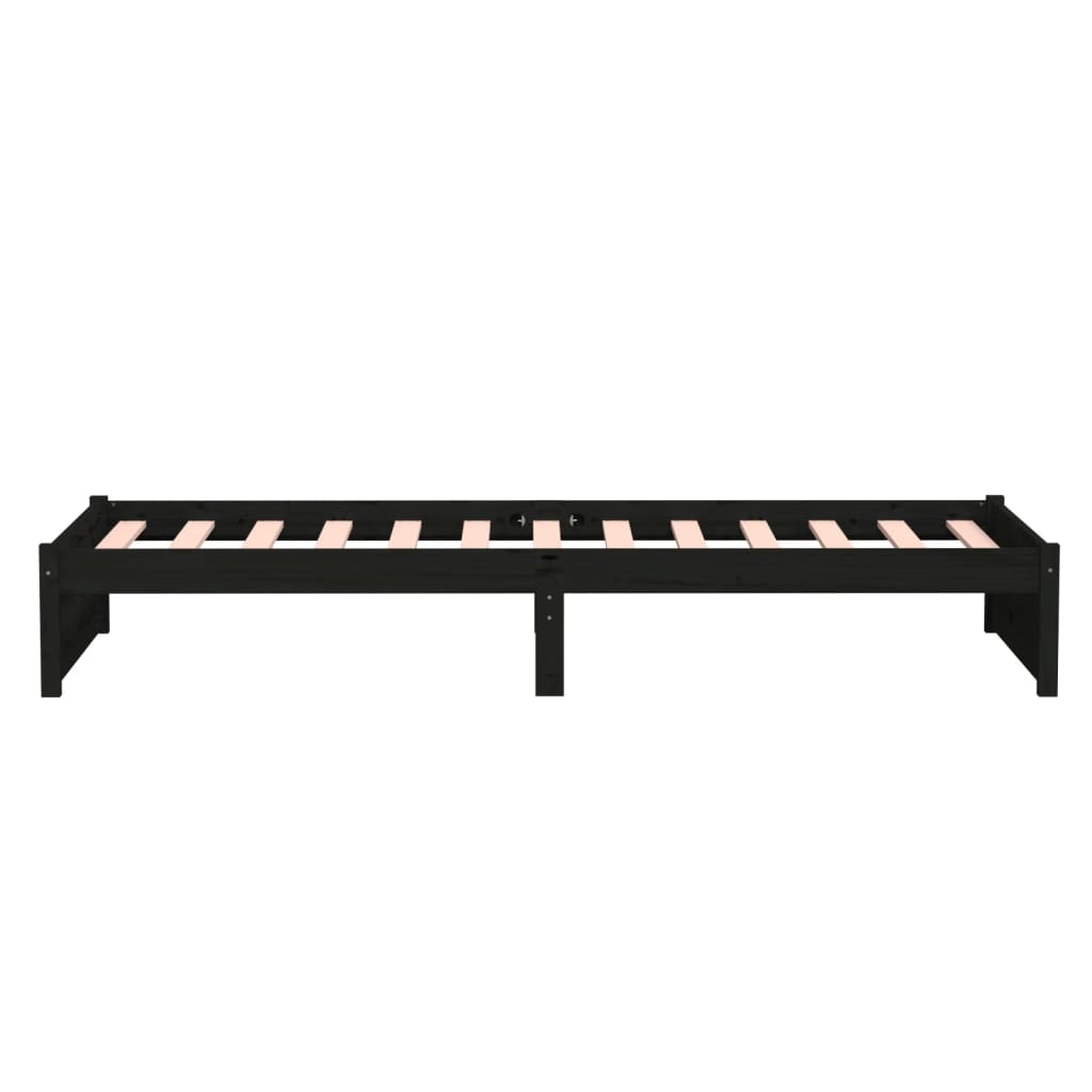 Sengeramme svart heltre 90x190 cm Single