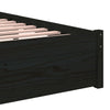 Sengeramme svart heltre 90x190 cm Single