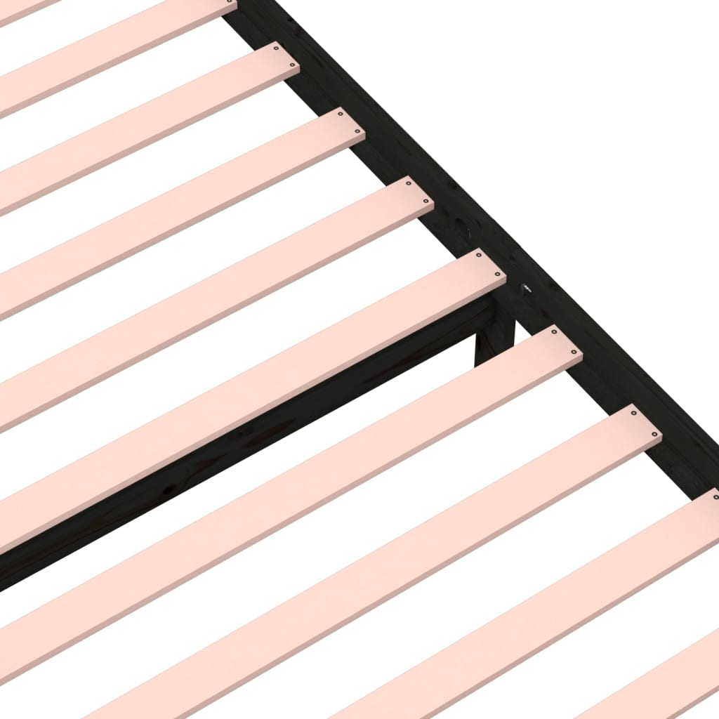 Sengeramme svart heltre 90x190 cm Single
