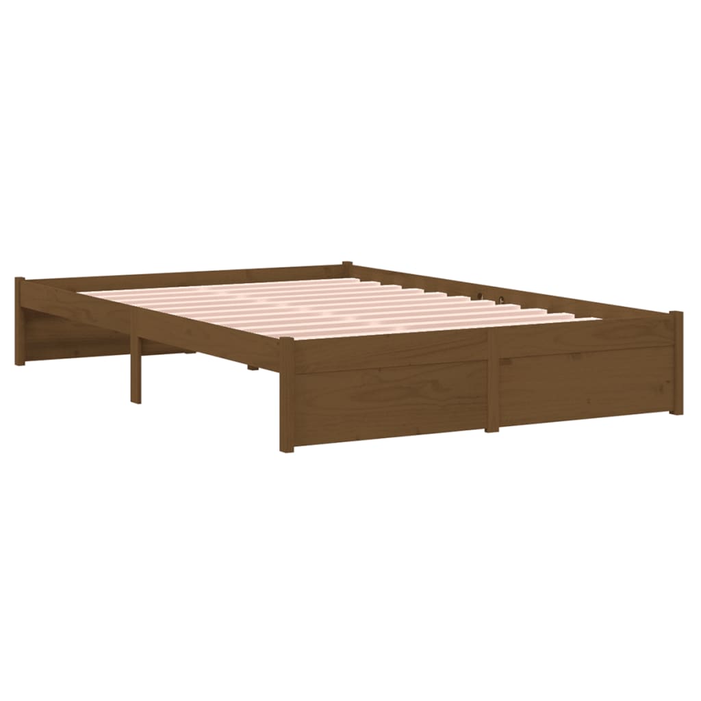 Sengeramme honningbrun heltre 120x190 cm Small Double