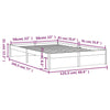 Sengeramme honningbrun heltre 120x190 cm Small Double