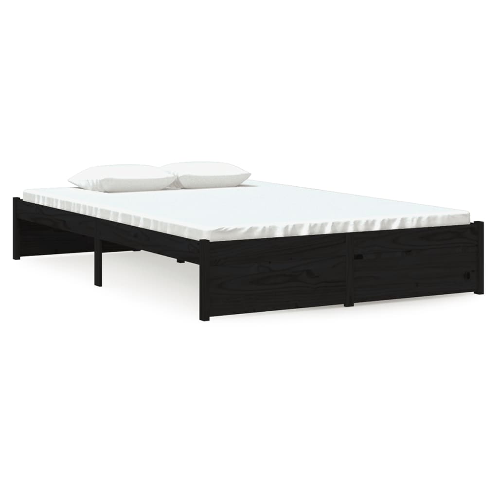 Sengeramme svart heltre 120x190 cm Small Double