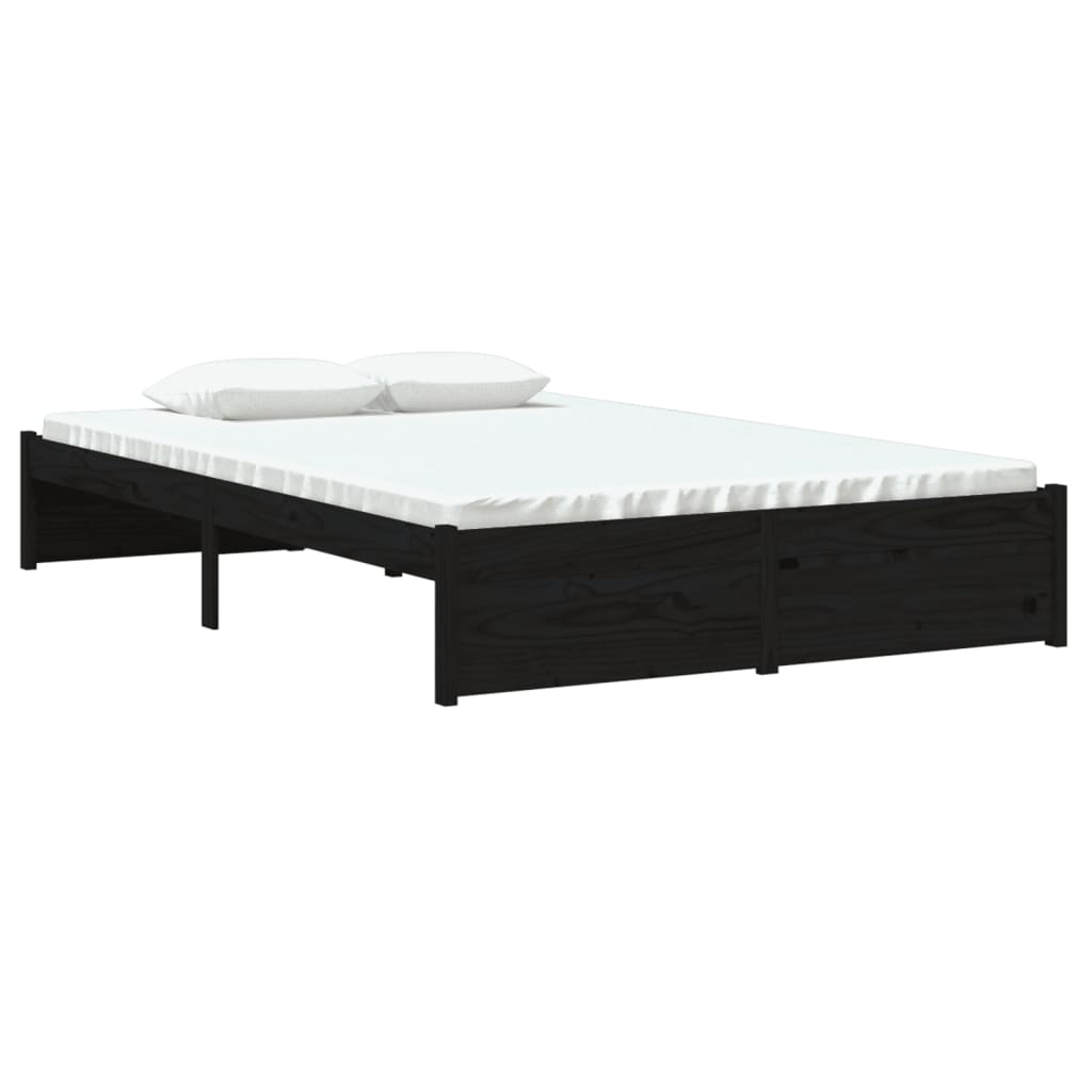 Sengeramme svart heltre 120x190 cm Small Double