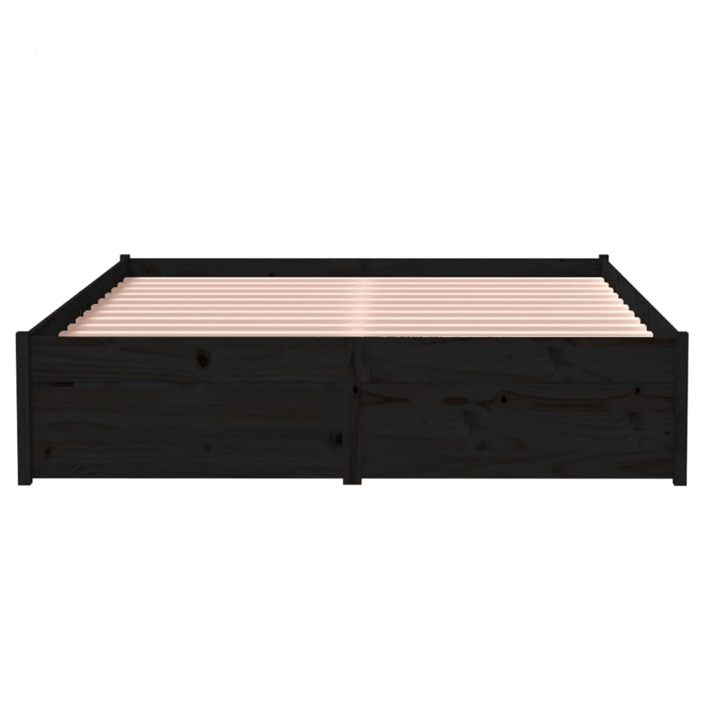 Sengeramme svart heltre 120x190 cm Small Double