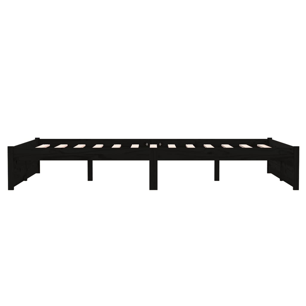 Sengeramme svart heltre 120x190 cm Small Double