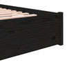 Sengeramme svart heltre 120x190 cm Small Double